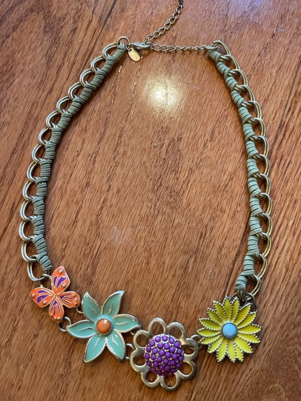 Lia Sophia Spring Ahead Floral Statement Necklace Boho Maximalist